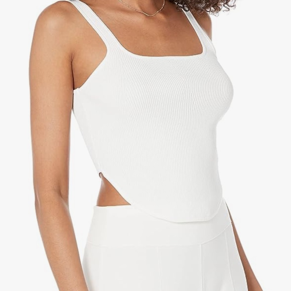 The Drop stretchy cream corset top (no boning), Size XS, worn once